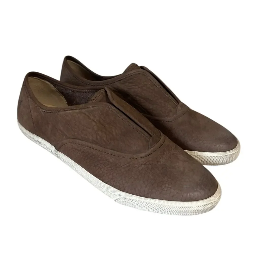 Frye Mindy Slip On Leather Loafer in Brown - Size 10